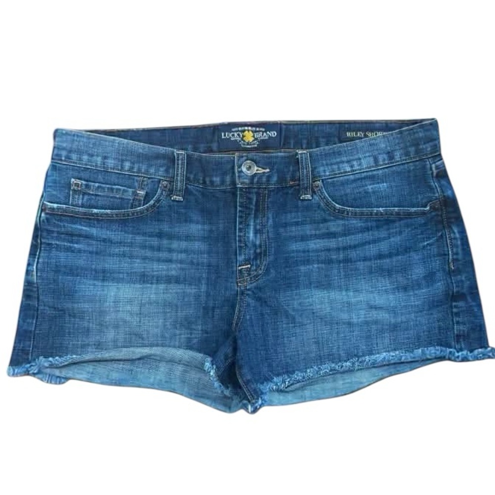 Lucky Brand Women's Blue Denim Shorts - Riley Short Cut